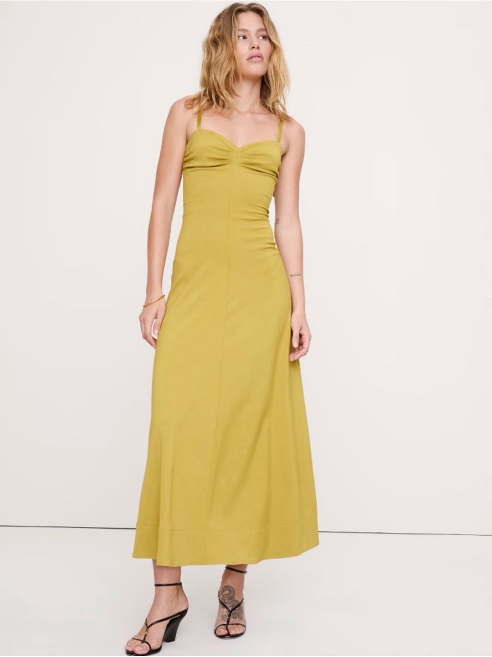 Banana Republic Stretch-Sateen Sweetheart Maxi dress